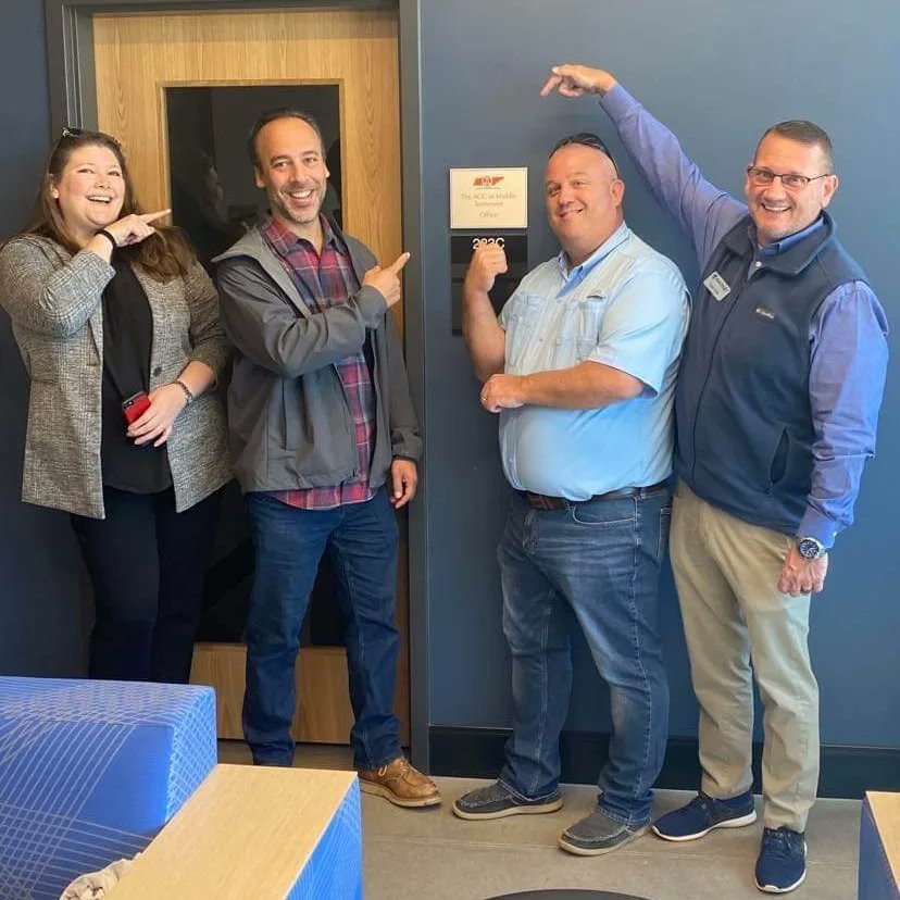 AGCMiddleTN's tweet photo. Congrats to @MTSU on a successful ribbon cutting event for the new Concrete and Construction Management Building! Be sure to stop by Office #223C by @agcmiddletn and tag a picture with our room and of the new building with #AGCMTSU before October 17 to win a Yeti carryall cooler! https://t.co/2DdTzO5MZe