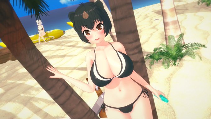 海辺に遊びに来たくまこちゃん💦🐻 