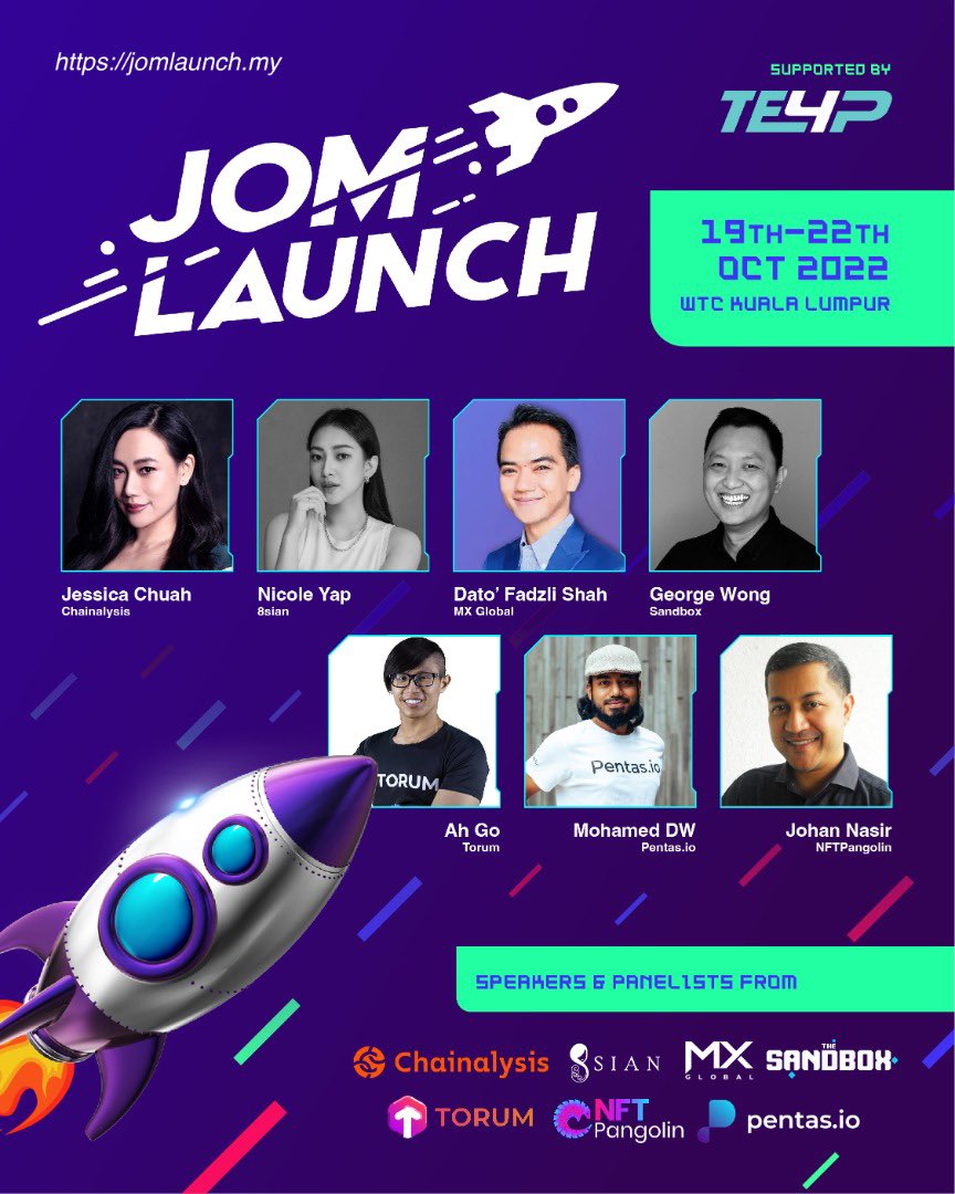 Get ready for JomLaunch Web3 segment with Jessica <a href="/chainalysis/">Chainalysis</a> , <a href="/8sianmom/">8sianmom</a> frm <a href="/8sianNFT/">8siannft</a> , <a href="/dfadzlishah/">fadzlishah</a> frm <a href="/mxglobalmy/">MX Global</a> , <a href="/georgewong/">DA:WEN</a> frm <a href="/TheSandboxGame/">The Sandbox</a> , Ah Go frm <a href="/torum_official/">TorumPay (Loading...🚀)</a> , <a href="/AficionadoMo/">Mo ⚡️</a> frm <a href="/pentas_io/">Pentas | NFT Marketplace</a> , Johan frm <a href="/NftPangolin/">NFT Pangolin</a> and lots more! #Web3 #JomLaunch
