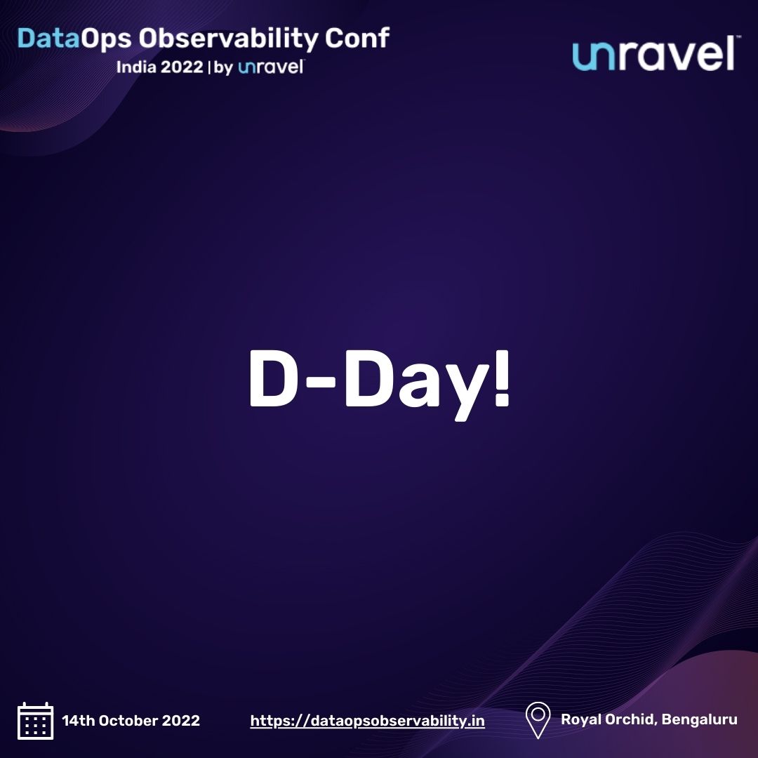 KonfHub's tweet photo. #DataOpsObservabilityConf is TODAY at 9:55 AM.

Network with peers &amp; learn from industry experts at India's first #DataOps observability conference. 

We'll be LIVE and in-person at Hotel Royal Orchid, Bengaluru.

#DataOpsObservability #DataGeek #TechConference @unraveldata https://t.co/d9cifed84e