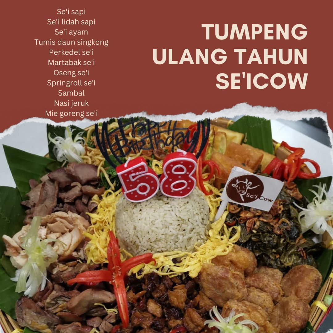 seicow_store's tweet photo. Tumpeng ulang tahun Se'iCow. WA 081217390186 👉https://t.co/kSToTjk90p #seisapi #Viral #Videos #ViralVideo #VideoViral #surabaya #infosuroboyo #beritasurabaya #surabayabarat #BanggaSurabaya #surabayaviral #surabayakuliner #kulinersby #surabayahits #ulangtahun #tumpeng #catering https://t.co/pBwFTGaI8I