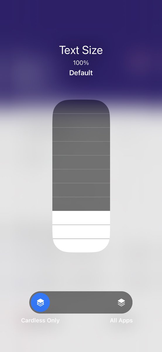Turns out you can change text size on the fly from Control Center. So useful to check how a design works with dynamic text. Total game changer 🤯