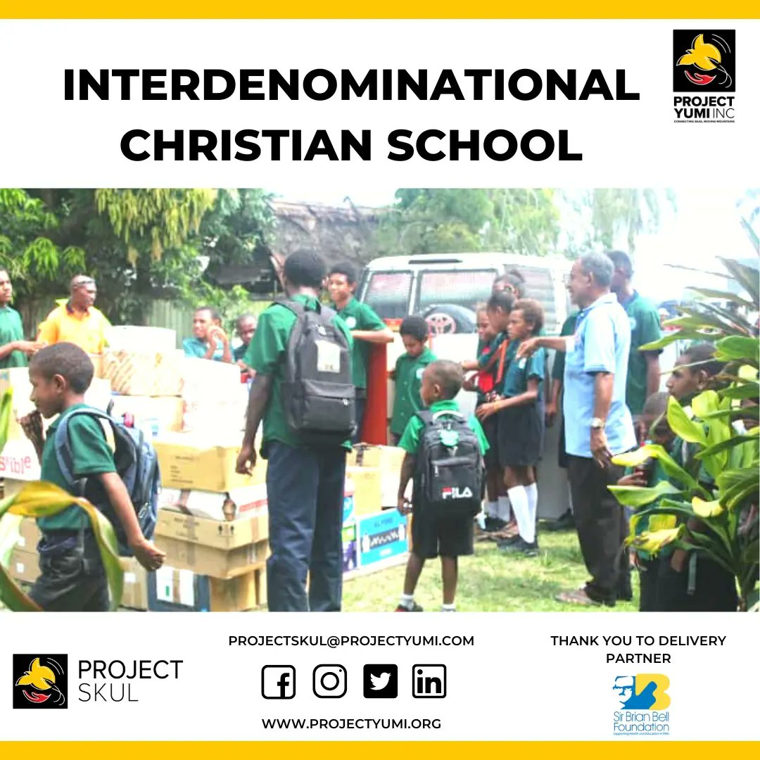 projectyumiinc's tweet photo. William Whuayombohn recently facilitated a Project Yumi Inc. delivery to Interdenominational Christian School in Lae, Morobe Province.
Thanks to our delivery partner Bronwyn and the team at Sir Brian Bell Foundation we were able to get books and teachers resources to the school. https://t.co/o2ckN2FKqi