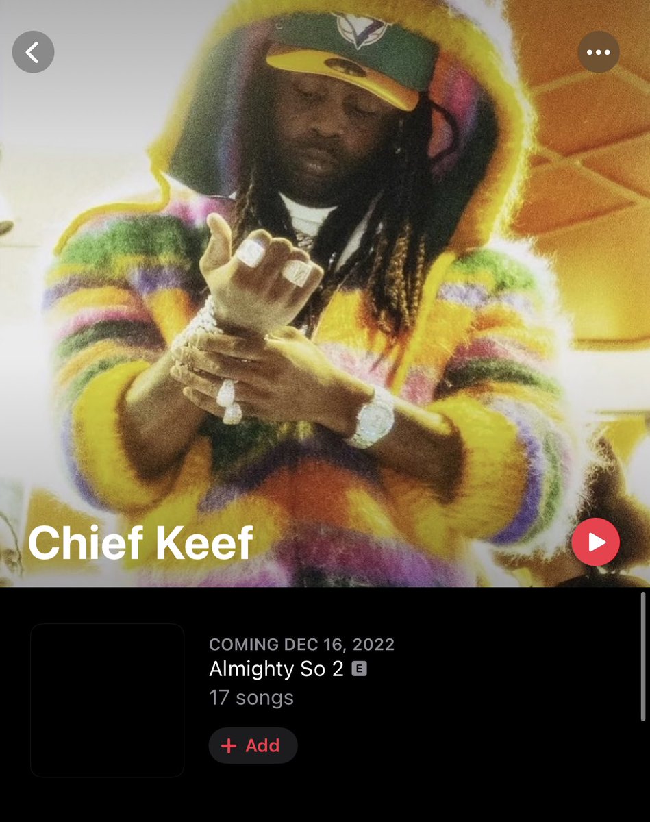 STRAPPEDUS's tweet photo. Chief Keef just announced ‘Almighty So 2’ will be releasing on December 16th 🌞 https://t.co/1zQXLKVbNT