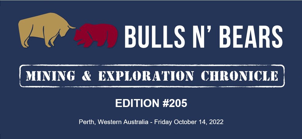 BullsNBearsWA's tweet photo. Bulls N' Bears Chronicle 205 has been unearthed!

Read it here: https://t.co/zYLIPVgKdd

Subscribe to get it emailed directly to your inbox.

Bulls N' Bears | Public Companies - https://t.co/wSePtRFCor 

#MiningNews #ASX #BullsNBearsWA #TheWestAustralian #BullsNBearsChronicle https://t.co/WBGH73FJ6m