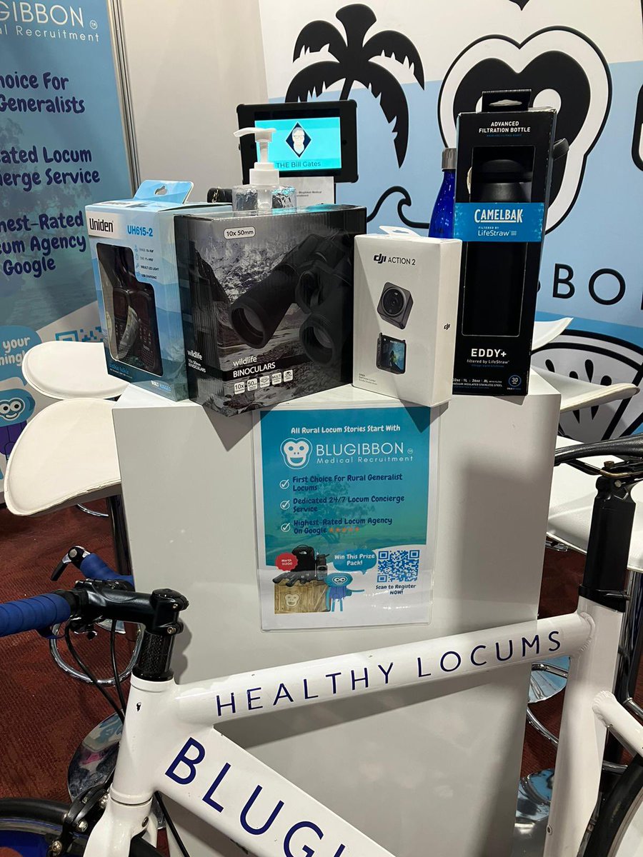 blugibbon's tweet photo. Time is running out #RMA22 be sure to scan our QR code to win this amazing prize pack (bike not included) @ACRRM be sure to tell your friends if you have not already! https://t.co/wU9QqOGFSz