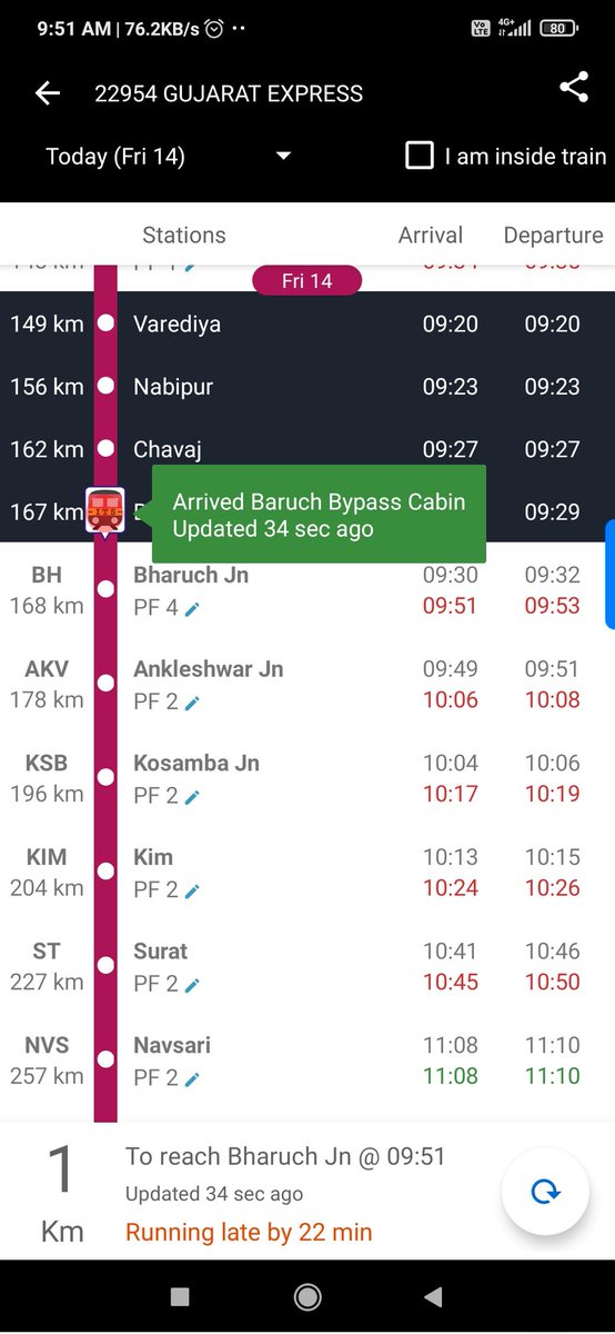 urpatel77's tweet photo. @WesternRly @DRMBRCWR @drmadiwr @RailwaySeva @RailMadad @PMOIndia @RailMinIndia @CMOGuj  Sir,In past few days i daily update arrival and departure time of train no https://t.co/q0OLYJvRDe on 14th it is also come at 9.51.Please give 5 gen coach on backside and engine side. https://t.co/NboI8nhjJl
