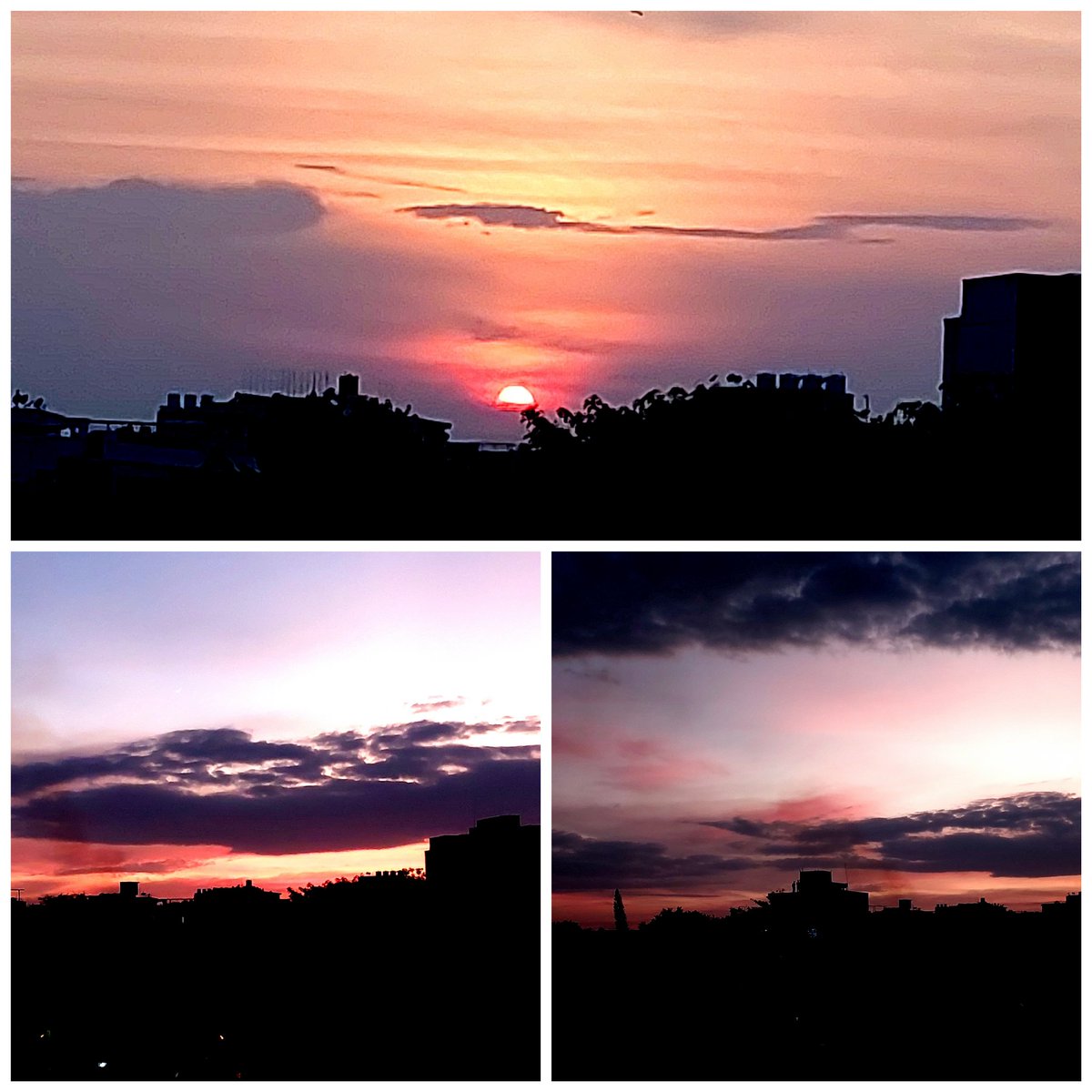 RishidaJ's tweet photo. Nature's Own Canvas 🎨 🖼 Stunning Colour Blend of Horizon👌Tried Landscape Photography 📸after a long time.. Amazing Evening View from my Terrace 🥰 #MyNewPassion📸 @BngWeather #ScenicView #NaturePhotography #naturelover https://t.co/dN7Vv251JZ