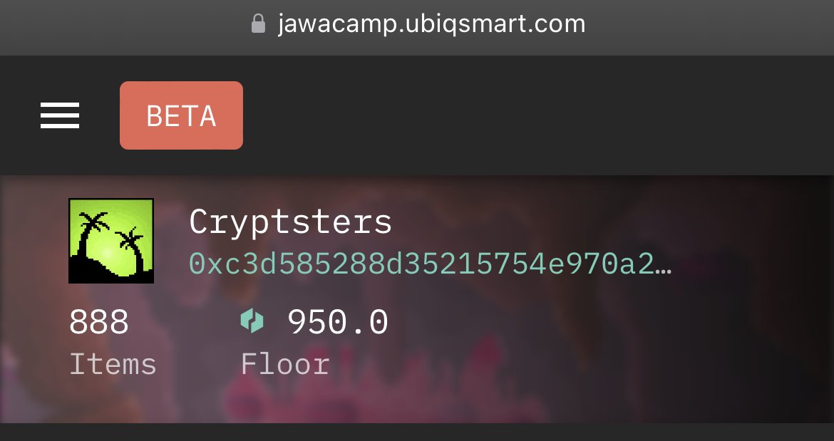 Cryptsters floor price is up almost 10x since mint

Reveal party 🎉 in 13 hours

The first PFP project on Ubiq

Basically the Cryptopunks of Ubiq

Probably nothing

$UBQ 🥷 #NFT