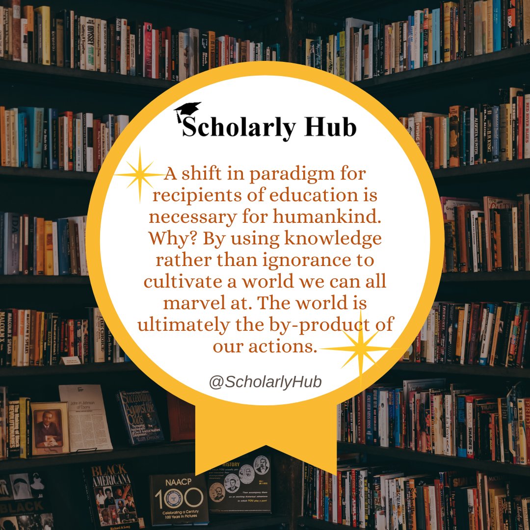 ScholarlyHub's tweet photo. What kind of legacy do you wish to leave behind, if it isn't to benefit the world we live in?

We need to encourage students to be active rather than passive learners.

#Scholarlyhub #action #learning https://t.co/KuxNIPmeay