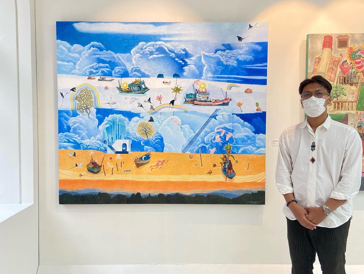 PacPassakorn's tweet photo. art exhibition
นิทรรศการผลงานรางวัลร่วมแสดง
การประกวดศิลปกรรมปตท.
ครั้งที่ 37 🔥หอศิลป์ ณ บ้านเจ้าพระยา
#art #artist #painting #acrylicpainting #thaiaart #art #tree #atmospheremini #evening #ship #simplemakeup #egret #nature #color #stingray https://t.co/159xJZrBmA