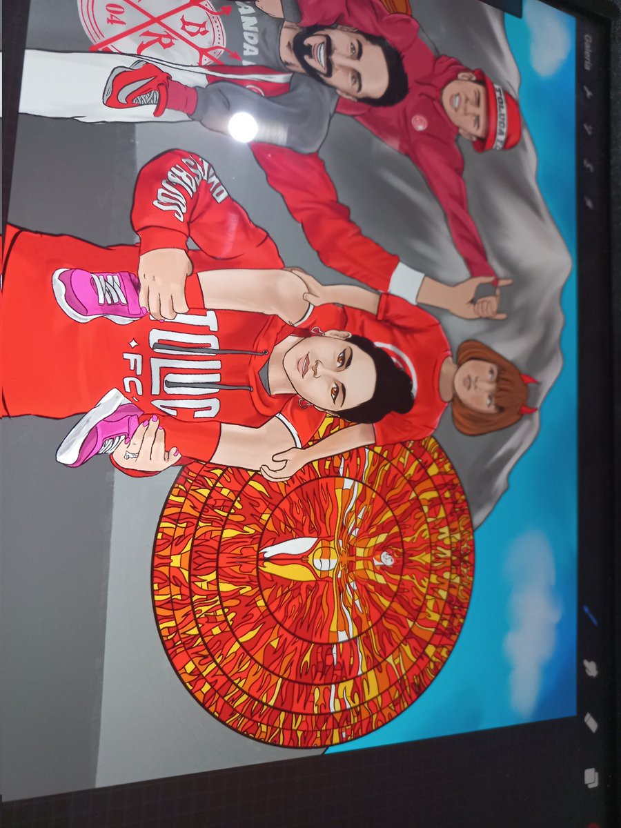 renesarek's tweet photo. Un gusto volver a colaborar con los compas de @rojocapotoluca y @LBR2004 para el tifo de hoy.
PD: Esta era la ilustración original, se modificaron algunas cosas. La idea era que tuviera elementos representativos de la ciudad, no se pudo pero de todos modos quedó muy cabrón. 👏🏼 https://t.co/EYPwkP2Il8
