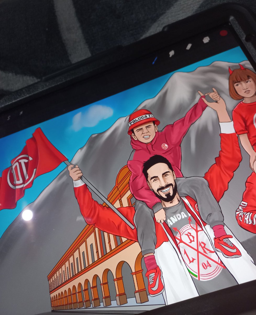 renesarek's tweet photo. Un gusto volver a colaborar con los compas de @rojocapotoluca y @LBR2004 para el tifo de hoy.
PD: Esta era la ilustración original, se modificaron algunas cosas. La idea era que tuviera elementos representativos de la ciudad, no se pudo pero de todos modos quedó muy cabrón. 👏🏼 https://t.co/EYPwkP2Il8