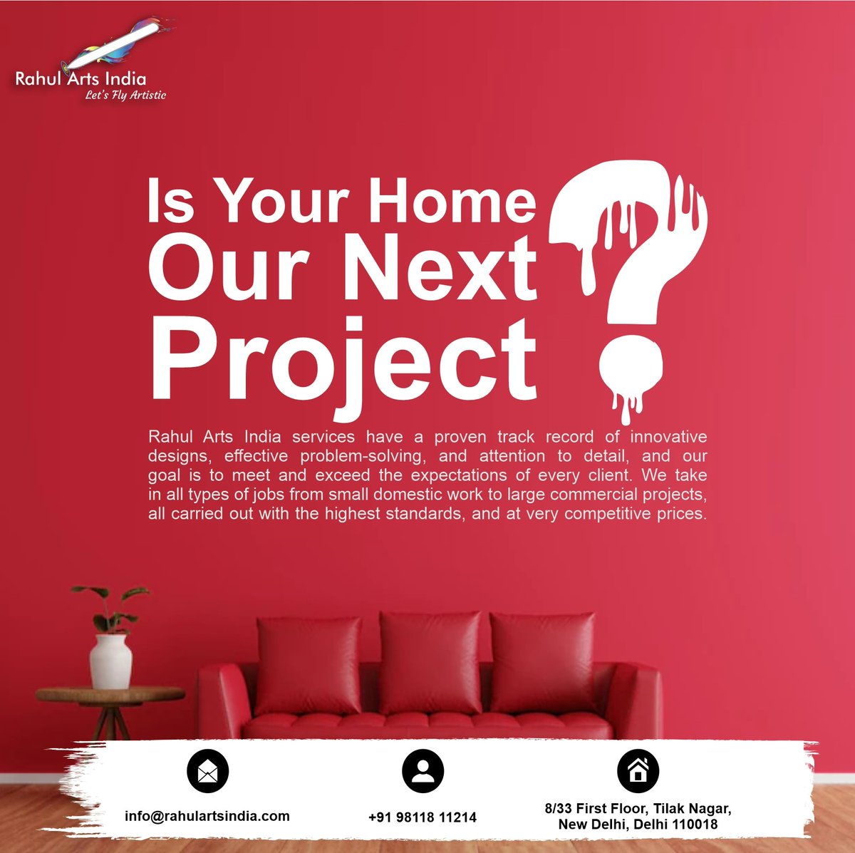 RahulArtsIndia's tweet photo. Is your home🏠 our next project?

Contact us for any services regarding painting... 
 
#interiorpainting #exteriorpainting #bestpainters #exploreinsta #rahulartsindia #raiworks #raicoating #rahularts #rahulartsofficial https://t.co/vE4Blb3grc