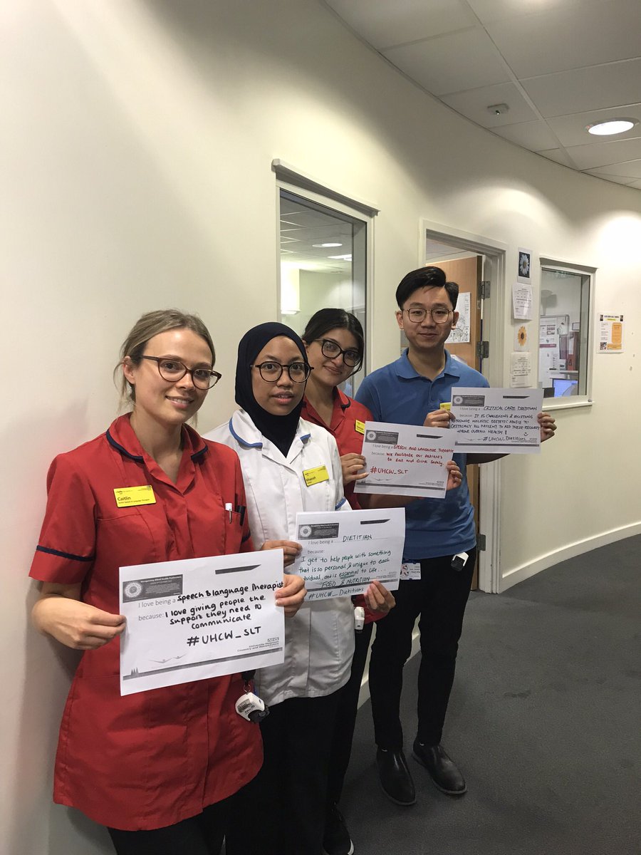 Happy AHP day from the fantastic dietetic and Speech and language therapists at UHCW 👏<a href="/AHPS_UHCW/">UHCW_AHPS 💙</a> <a href="/UHCW_SLT/">SLT @UHCW</a> <a href="/UHCWDietitians/">UHCWDietitians</a> #AHPsDay2022 <a href="/BDA_Dietitians/">British Dietetic Association</a>
