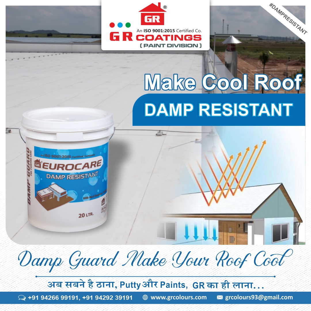grcoating's tweet photo. Make Your Home Roof Cool With Eurocare Damp Resistant. 🏡

For Any inquiry call us on:- +91 94292 39191

#grcoating #colorfullwalls #colorofnature#exteriorpaint  #beautifulcolor #EuroCare #Dampresistant https://t.co/nf2mRlcWNQ