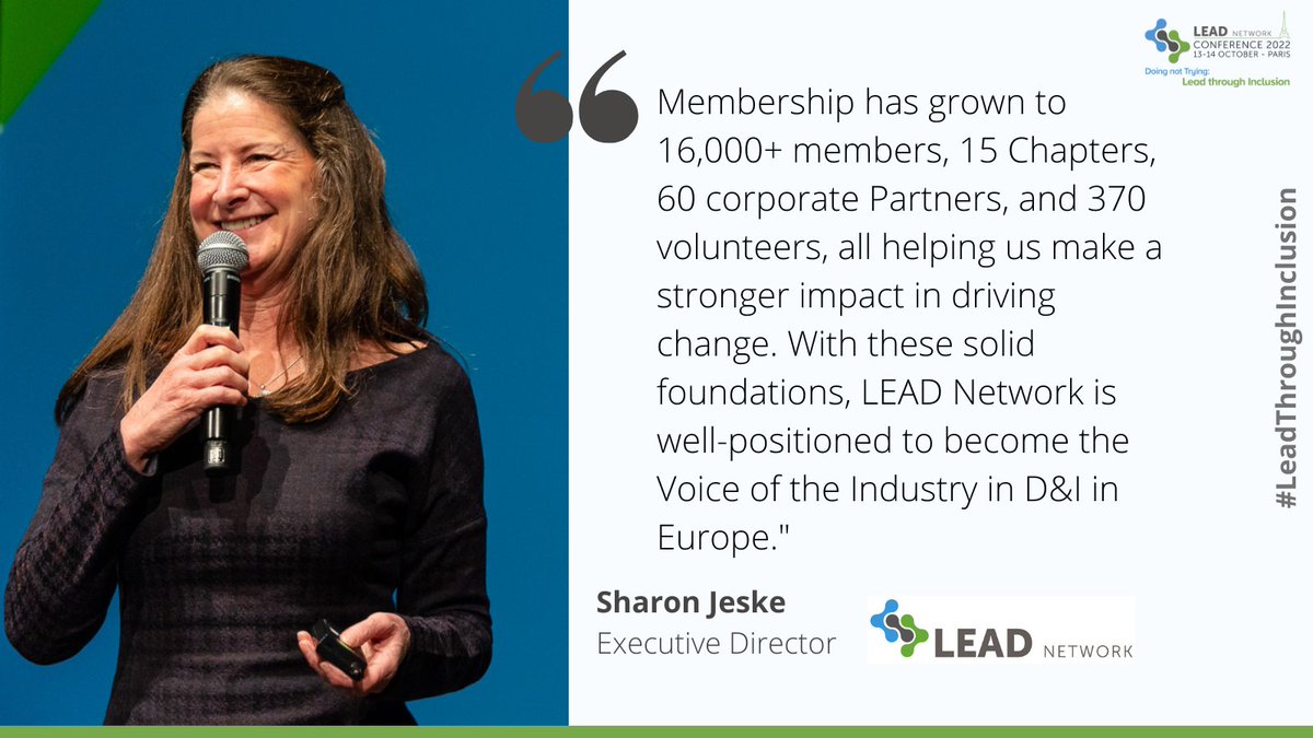 Lead_eu_net's tweet photo. At the Opening of the 10th @Lead_eu_net  Network Europe Conference, Sharon Jeske, Executive Director of LEAD Network, 👏👏👏 celebrated the accomplishments of LEAD Network over the past ten years.
#LEADNetwork22 #LeadThroughInclusion https://t.co/rC4D8llaLf