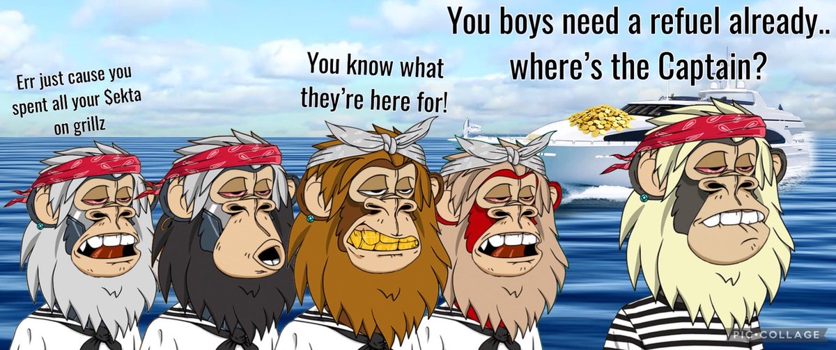 Wen #sailor crew, these guys need a <a href="/LAYCCaptains/">LAYC Captains</a> 
#LAYC <a href="/LazyApeYC/">Lazy Ape</a> #ProudtoDeath 
@LAYCbandanas <a href="/LAYC_smokers/">PROBABLY NOTHING</a> @LAYCgrillz