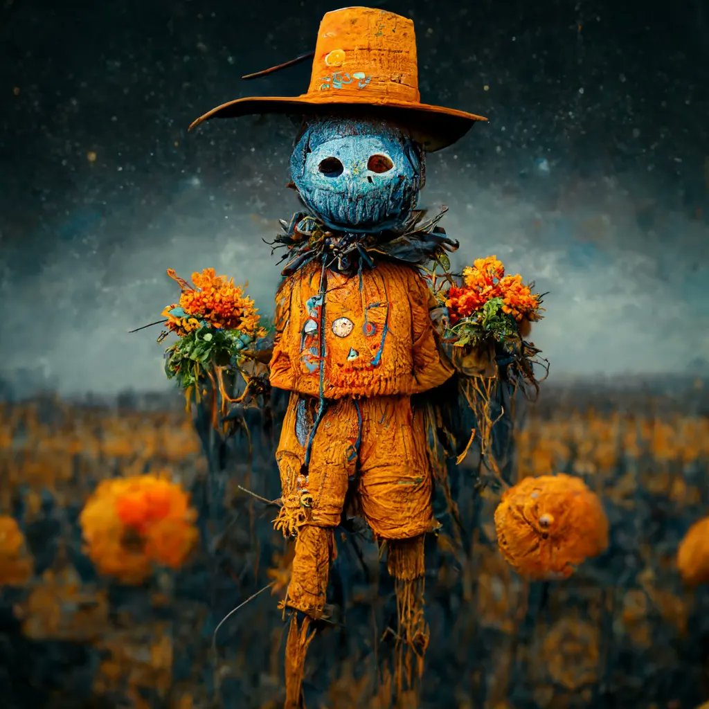 Good morning world 🏵️these are my scarecrows for the #aiartdailytheme of @AI_ArtCommunity I love Halloween so it was very nice to create my little criatures. #ai #AIart #aiartist #Halloween2022