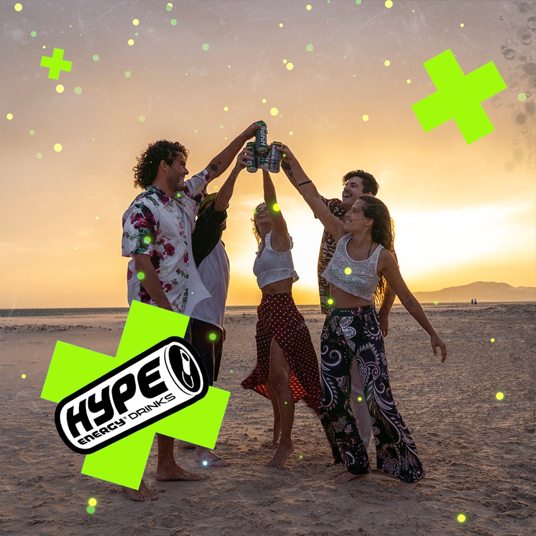 Nothing like an ICE COLD HYPE at sunset. so grab your crew, head over to the comment section and tell us what summer event you'd like to see HYPE at to WIN your own CASE OF HYPE  😍💚⚡

 Just follow, like, tag and share to enter! 🥳