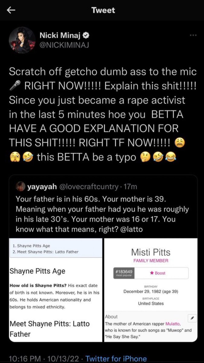 .<a href="/Latto/">BIG MAMA</a> she just lied on you and your family. Sue her for defamation.