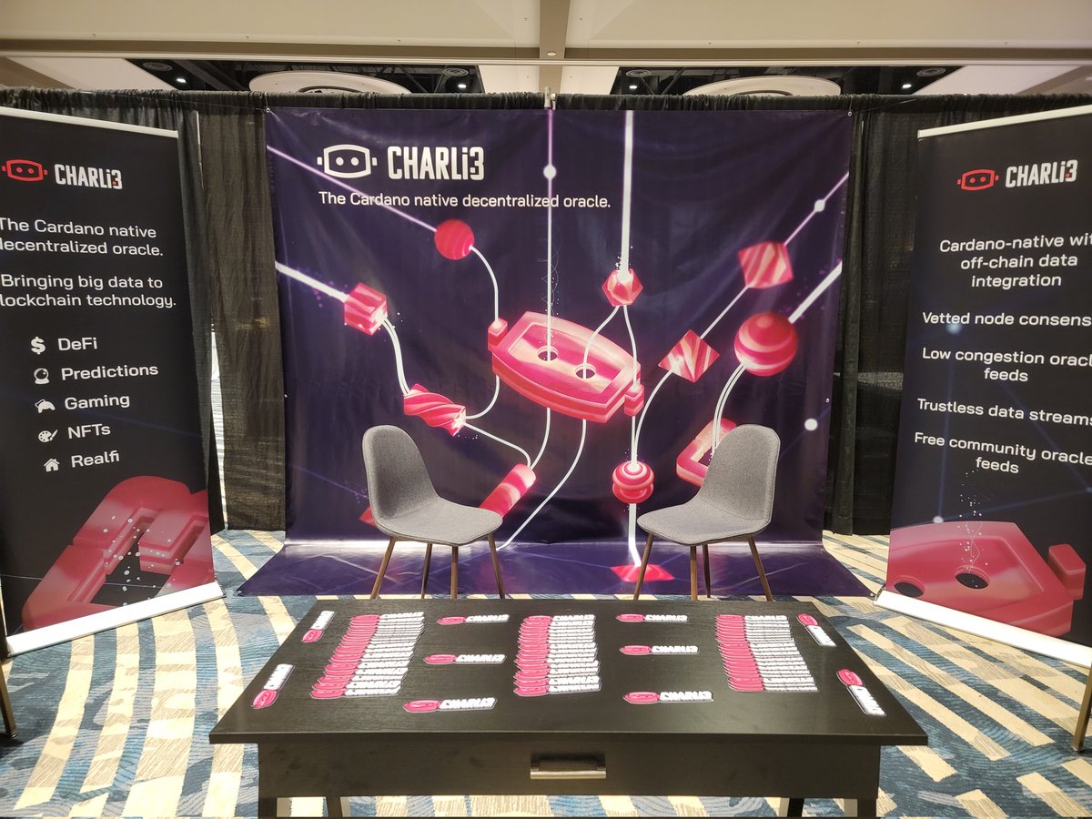 Booth complete! @RareBloomEvent  <a href="/Cryptofly777/">Linda</a>  <a href="/bigpey/"></a>  #cardano #blockchain <a href="/CornucopiasGame/">CornucopiasGame</a> @IOHKMedia