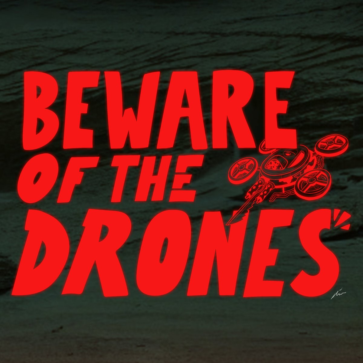 thomas_illus's tweet photo. Anticipation Sign "Beware of the drones" available @ https://t.co/SED19yAOEd #art #sign #anticipation #beware #drones #droneswar #sciencefiction #war #sad #creativemarket #creativecontent #nftart #NFTCommunity #font #typography #GraphicDesign https://t.co/phxniu9t2n