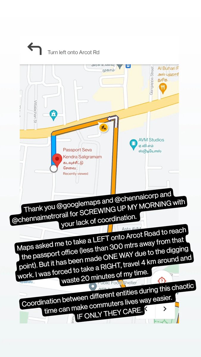 mridulaswamy's tweet photo. @googlemaps @cmrlofficial @corpchennai https://t.co/DUioJ0bQuV