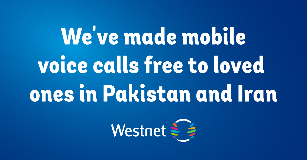 From today, standard international mobile phone calls from Australia to Iran and Pakistan are free until October 21st. 
For more information: tpgtelecom.com.au/iranpakistan