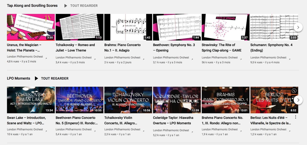 #edmus | #EAC
📍La plateforme <a href="/LPOrchestra/">London Philharmonic Orchestra</a> contient de nombreuses vidéos de concerts, augmentées de suivi de partitions🎼, d'enrichissements visuels 🥁permettant une meilleure perception de la musique.
De quoi illustrer les cours d'éducation musicale 🎶:
➡️youtube.com/channel/UC7K0e…