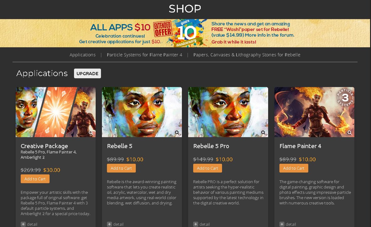 Perhaps you, like me, are a digital painter and will adore this program. The texture and feel are incredibly authentic.

10th-anniversary celebration price cut to 10 US,

Rebelled 5Pro was my choice, and I'm extremely delighted with it.

escapemotions.com/shop

#rebelle5