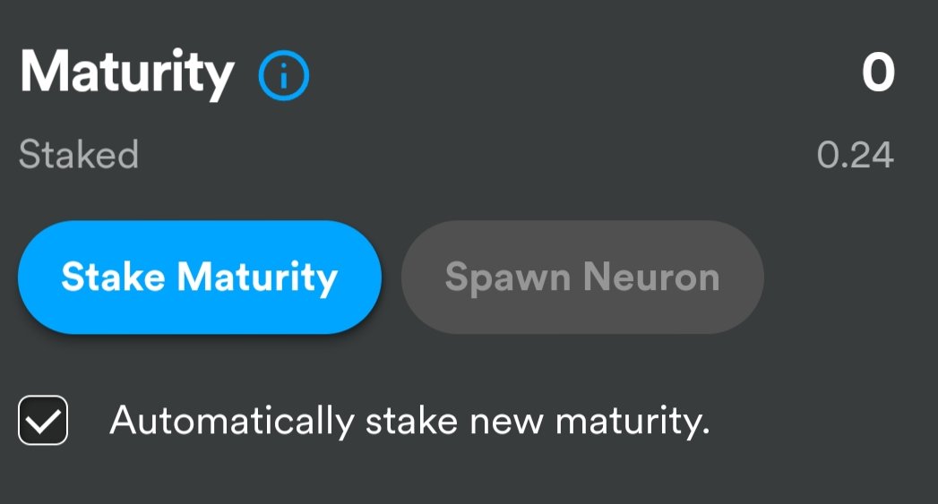 AkselAsko's tweet photo. New NNS feature ALERT! 🥳 

Go to NNS and auto-stake your Maturity for that sweet compound interest! ♾️

#ICP #InternetComputer #NNS https://t.co/vnIi92FcC4