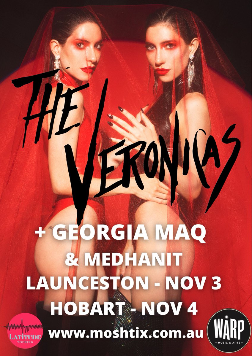 Playing in Tasmania start of November. #TheVeronicas.
