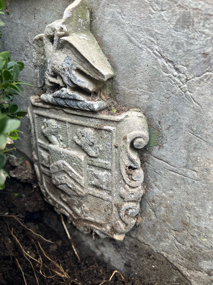 Does anyone recognise this coat of arms?  Set into a garden wall.  House in Belgravia built c.1837, developer Samuel Archbutt, freeholder Duke of Westminster.  Might not be original to the house.