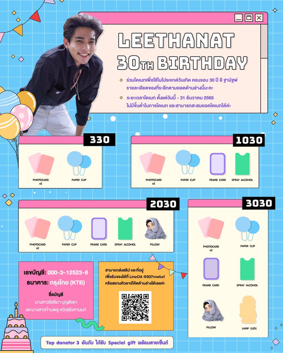 leethanatfamily's tweet photo. มาแล้วววว เปิดตัวของที่ระลึกงาน #LeeThanat30thBD 🎉🥰😍

ขอเชิญชวนชาว #หนูมาลี รวมกันเป็นส่วนหนึ่งในการทำโปรเจกต์วันเกิดให้มนุษย์ลี 💙  ฉลองอายุครบ30 ปีกันจ้า 

#Lee_thanat #ลีฐานัฐพ์ 
@LeeThanatspace @Leegallery2 https://t.co/SzDBYtZ403