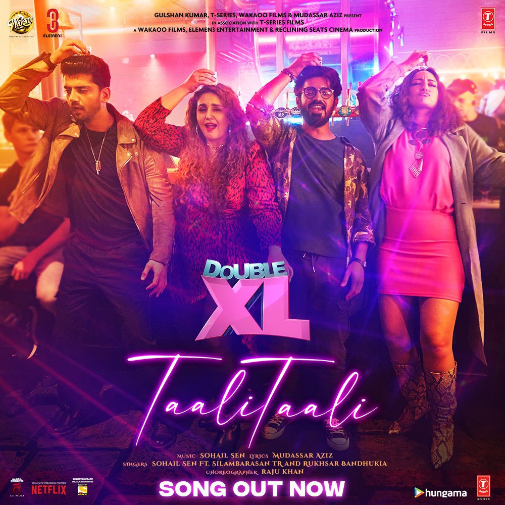 It's time to set the dance floor on fire as the #TaaliTaali song is here! 🤩💃🏻

Song Out Now - bit.ly/TaaliTaali-Dou… 

#DoubleXL releasing in the cinemas near you on 4th Nov 2022.

#SonakshiSinha <a href="/humasqureshi/">Huma Qureshi</a> #ZaheerIqbal <a href="/MahatOfficial/">Mahat Raghavendra</a>