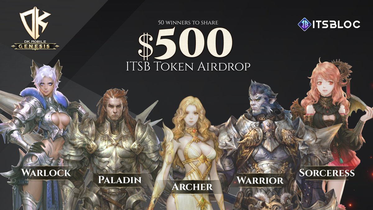 DKmobileGenesis's tweet photo. We have introduced our five Dragon Knight classes to all aspiring players - who will you choose first and why? 

We will select 50 lucky winners 'til 10/21 from these submissions to share $500 worth of $ITSB tokens.

#dkmobile #itsbloc #playtoearn #airdrop https://t.co/SwyjOBjpZI
