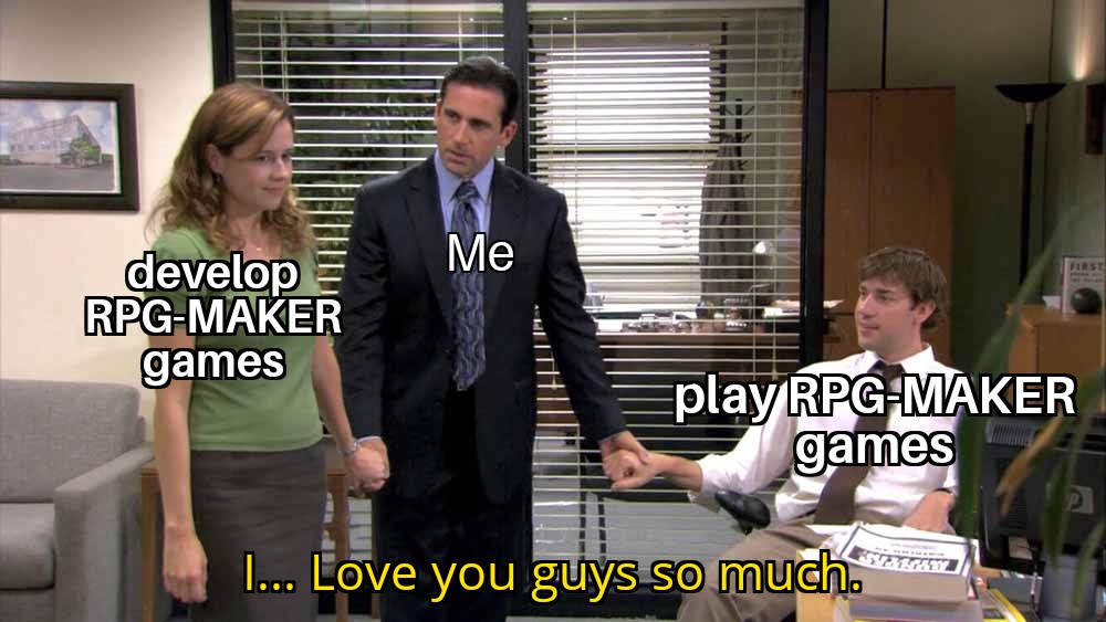 WoodstockPro's tweet photo. RT @jitsukoan: Maker-Memes #makermemes #devmemes #RPGMaker #Meme #gamememe #RPGツクール #RPGMakerMV #RPGMakerMZ #dev #gamedev https://t.co/iSeU0ANfTL IndieDevDog https://t.co/FnAYtAoZbV
RT @jitsukoan: Maker-Memes #makermemes #devmemes #RPGMaker #Meme #gamememe #RPGツクール #R…