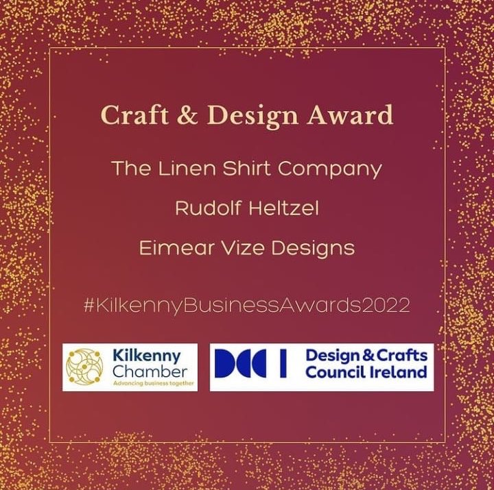Delighted to be a finalist in this years @KilkennyChamber business awards #linenshirtcompany #irishdesign #irishlinen #madeinkilkenny #madeinireland #businerssawards