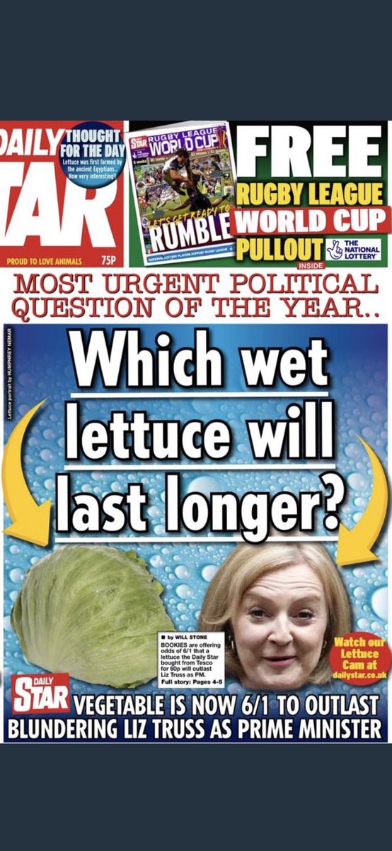 If you think the lettuce will out live Liz and your like minded then give us a follow back. #FollowBackFriday #FBPE #GTTO #liztrussisnotmypm #ToryCriminalsUnfitToGovern #TaxTheRich #lettucetooutliveliz