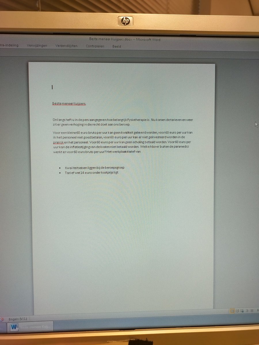 Beste <a href="/ministerVWS/">Jan Anthonie Bruijn</a> <a href="/MinVWS/">Ministerie van VWS</a> Omdat u niet reageert op mijn vraag op twitter, dan maar een echte brief. Ons vak wordt kapot gemaakt door zorgverzekeraars, u vindt ons vak zo belangrijk lees ik in de media, waarom staat u dit toe?<a href="/nrc/">NRC</a> <a href="/trouw/">Trouw</a> <a href="/volkskrant/">de Volkskrant</a> <a href="/telegraaf/">De Telegraaf</a> <a href="/2eKamertweets/">Tweede Kamer</a>