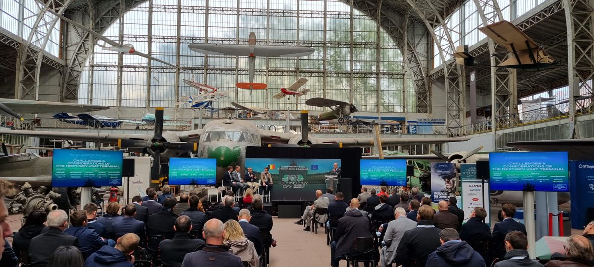 Holkirk's tweet photo. Great day in Brussels talking at the @iDirect Defence Day with @MilexiaGroup on the future of integrated satcom terminal design. https://t.co/5TGNriKfE0