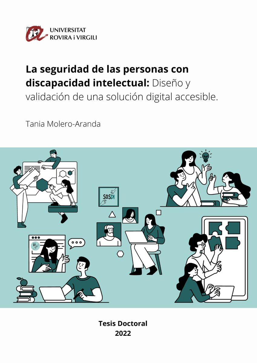 argeturv's tweet photo. 📢 Dijous 24 de novembre, la @tania_molero realitzarà la lectura de tesi "La seguridad de las personas con discapacidad intelectual: Diseño y validación de una solución digital accesible".
📍 Lloc: Sala de graus FCEP
🕤 Hora: 9:30h
#ProjecteSIT https://t.co/K0lIkv30Qu
