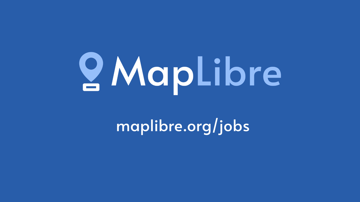 If you are enthusiastic about maps and would like to work with a global open-source community of really nice people, MapLibre might be the opportunity for you! We are hiring. Apply now at maplibre.org/jobs

#opensource #jobs #gischat