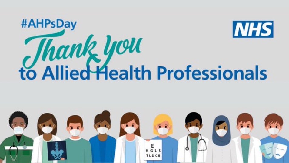 To wish all AHP colleagues a Happy #AHPsDay is to recognise, thank &amp; respect the incredible contribution of all 14 professions, right across the #NHS &amp; care sectors ⁦<a href="/SuzanneRastrick/">Suzanne Rastrick</a>⁩