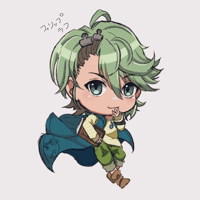 再来月コスプレするので名刺用イラストのフィリップくんラフ#フィリップ#仮面ライダーW#風都探偵 