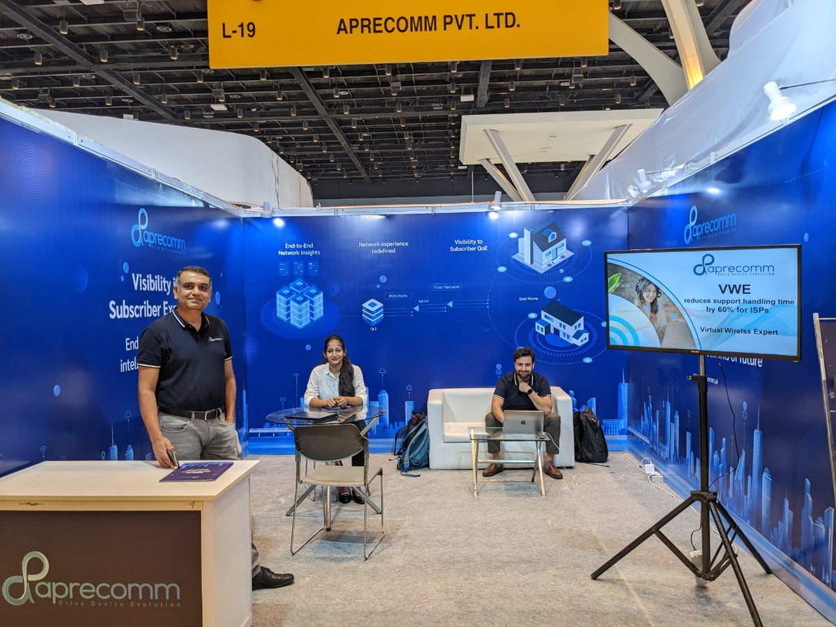 aprecomm_ai's tweet photo. Aprecomm is at SCAT India 2022 Tradeshow. 

Here's a glimpse of day one of our team at SCAT India 2022 Tradeshow

#tech #telecoms #scatindia #tradeshow #event https://t.co/seeuvoR0WX
