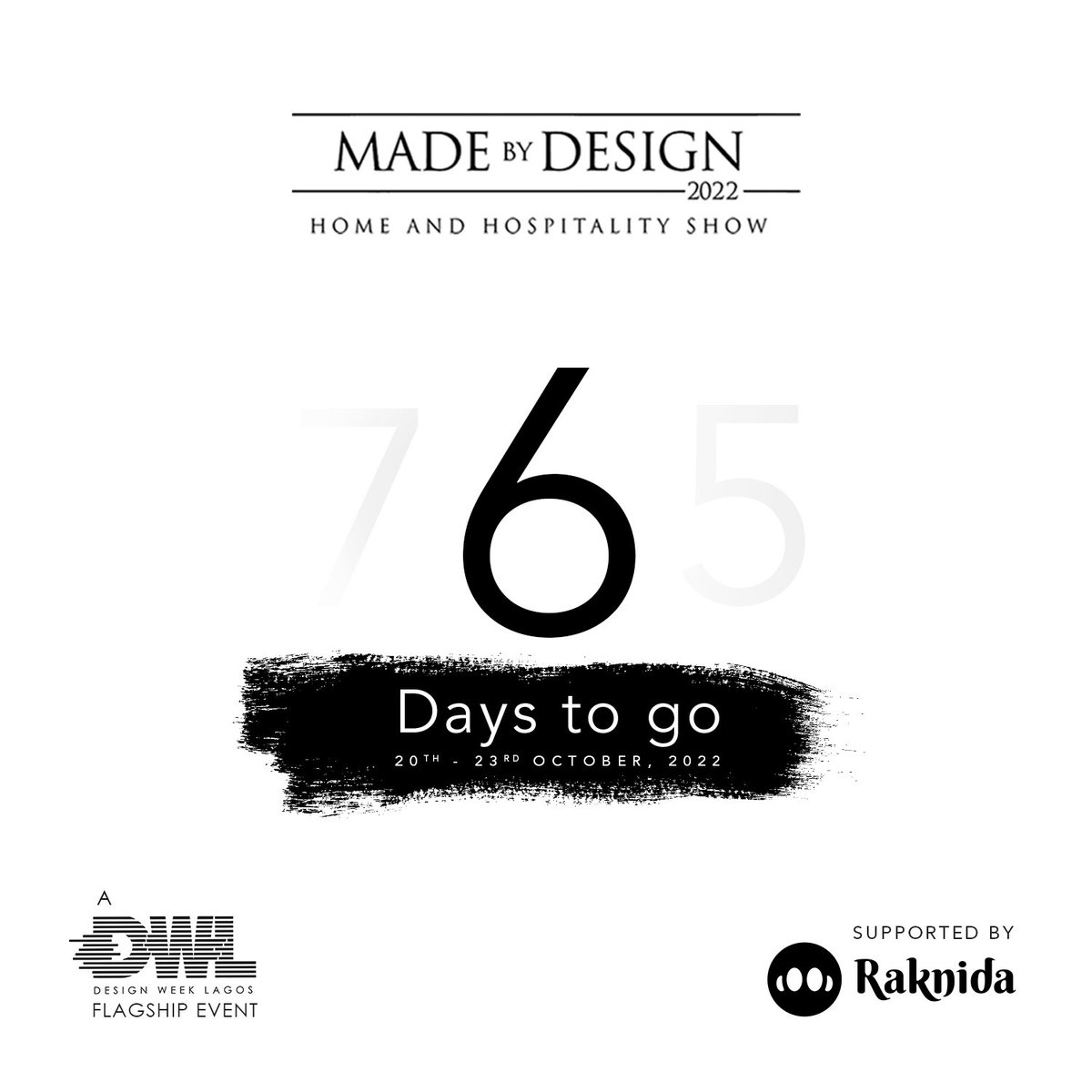 raknida_'s tweet photo. Still counting down to the 4th Annual Design Week Lagos Festival!
20-23 October, 2022
If you have any interests in art, interior design or architecture, this is definitely an event you don’t want to miss out on
#Raknida #madebydesign #DWLbeyond #ExploreCreativity https://t.co/msSEjlVa2f