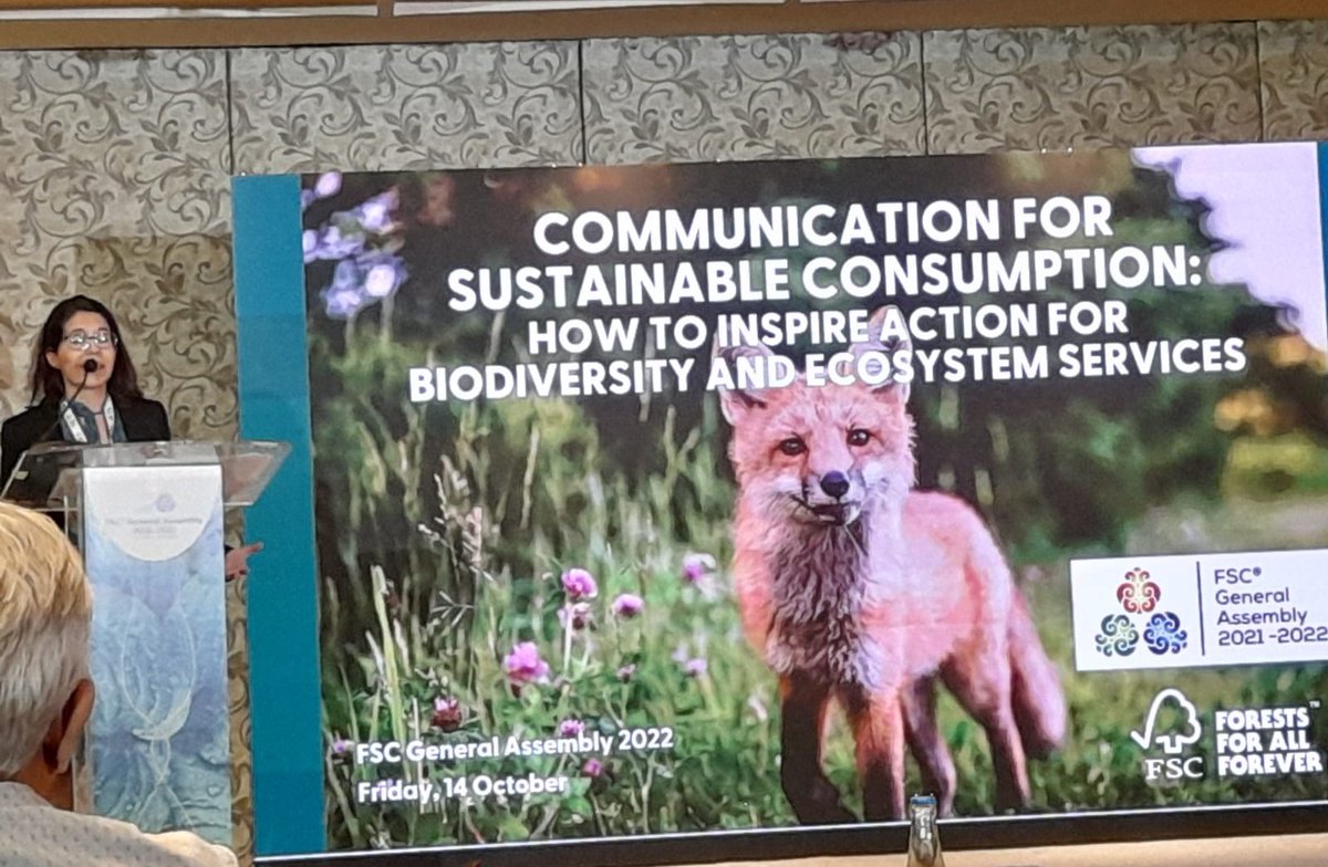 RosieFSC's tweet photo. 73% of consumers say they would change their consumption habits to reduce their impact on the environment.  There's an opportunity for #FSC to do more to communicate the benefits of choosing #FSCcertified products #FSCGA22 https://t.co/oI6HMVgOd5