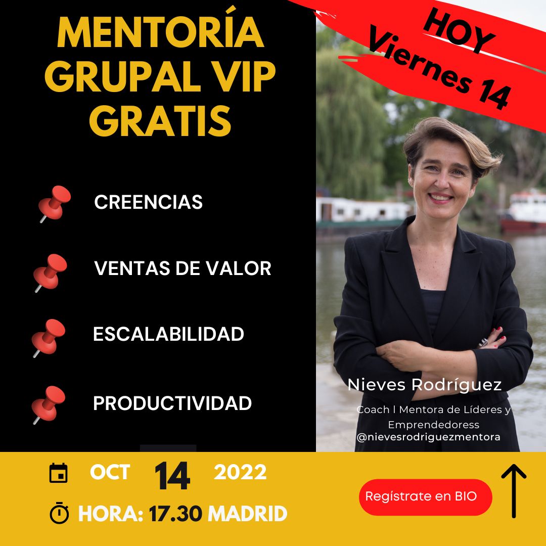 No te lo pierdas 𝐑𝐄𝐆Í𝐒𝐓𝐑𝐀𝐓𝐄 𝐀𝐐𝐔Í 👉🏻
 us02web.zoom.us/meeting/regist…

#mindset
#negocios#creencias
#emprendedoresenmadrid
#emprenderenmadrid#lideres#emprendedores
mvnt.us/m1348195